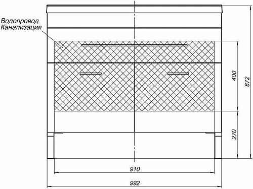 Тумба с раковиной Aquanet Верона 100 белый (напольная 1 ящик 2 дверцы) 00287662 Тумба с раковиной Aquanet Верона 100 белый (напольная 1 ящик 2 дверцы) 00287662