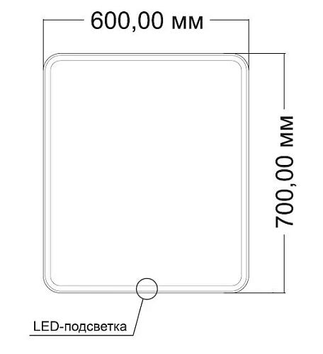 Зеркало Vincea LED VLM-3VC6007-2 600х700 c сенсорным выключателем и диммером, антизапотевание Зеркало Vincea LED VLM-3VC6007-2 600х700 c сенсорным выключателем и диммером, антизапотевание