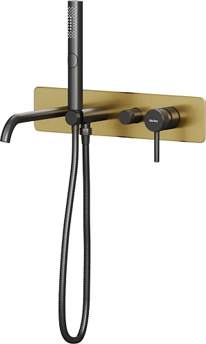 Смеситель для ванны Allen Brau Priority 5.31A05-GB31 (с внутренней частью) черный/золото Смеситель для ванны Allen Brau Priority 5.31A05-GB31 (с внутренней частью) черный/золото