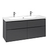 Картинка анонса товара «тумба под раковину villeroy &amp; boch subway 3.0 graphite / graphite c60201vr»