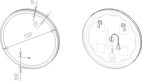 Комплект мебели DIWO Элиста 60 белый мрамор, с раковиной Moduo 50 Square 554720 Комплект мебели DIWO Элиста 60 белый мрамор, с раковиной Moduo 50 Square 554720