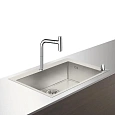 Кухонная мойка hansgrohe C71-F660-08, сталь 43202800 со смесителем Кухонная мойка hansgrohe C71-F660-08, сталь 43202800 со смесителем