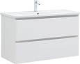 Тумба под раковину Aquanet Эмбер 105 белый матовый 00330469 напольная/подвесная Тумба под раковину Aquanet Эмбер 105 белый матовый 00330469 напольная/подвесная