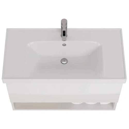 Тумба под раковину DREJA PERFECTO, 90 см, подвесная, 1 ящик, push-to-open, белый глянец 99.0808 Тумба под раковину DREJA PERFECTO, 90 см, подвесная, 1 ящик, push-to-open, белый глянец 99.0808