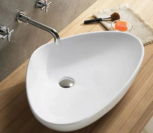 Раковина CeramaLux 7472B накладная, белый Раковина CeramaLux 7472B накладная, белый