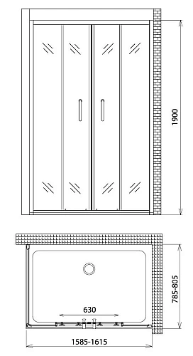 Душевой уголок Gemy Victoria S30192B-A80 Душевой уголок Gemy Victoria S30192B-A80