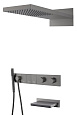 Душевая система Boheme ZODIAC с термостатом GUN METAL встраиваемая 133-2-GM Душевая система Boheme ZODIAC с термостатом GUN METAL встраиваемая 133-2-GM