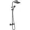 Картинка анонса товара «душевая система showerpipe 230 1jet с термостатом hansgrohe vernis shape 26286670, матовый черный»