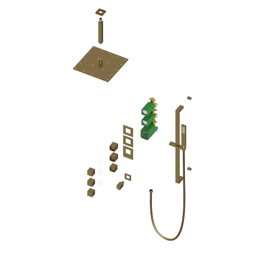 Душевая система Timo Selene SX-2229/17SM встраиваемая с термостатом золото матовое Душевая система Timo Selene SX-2229/17SM встраиваемая с термостатом золото матовое