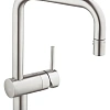 Смеситель для кухни GROHE Minta с выдвижным U-изливом/лейкой, суперсталь (32322DC0) Смеситель для кухни GROHE Minta с выдвижным U-изливом/лейкой, суперсталь (32322DC0)