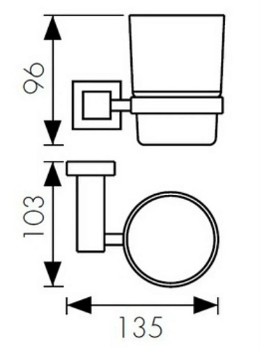 Держатель стакана Kaiser KH-4305 бронза латунь Держатель стакана Kaiser KH-4305 бронза латунь