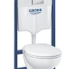 Готовый Комплект для унитаза GROHE Bau Ceramic: система инсталляции Solido 5 в 1, Унитаз подвесной B 39415000 Готовый Комплект для унитаза GROHE Bau Ceramic: система инсталляции Solido 5 в 1, Унитаз подвесной B 39415000