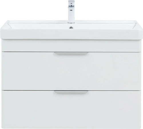 Тумба под раковину Aquanet Ирис New 90 белый глянец 00336311 подвесная Тумба под раковину Aquanet Ирис New 90 белый глянец 00336311 подвесная
