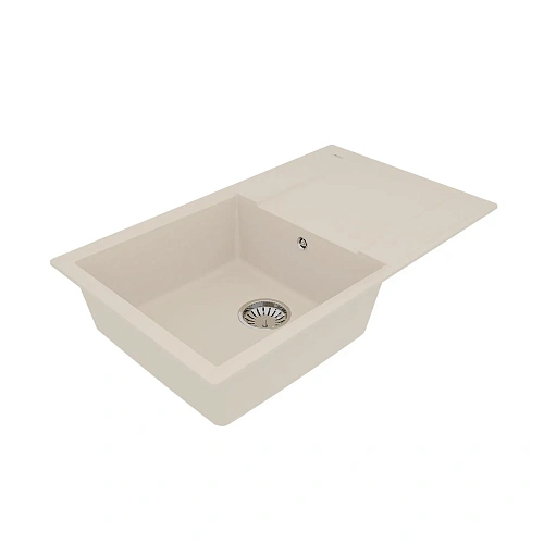 Кухонная мойка Lemark IMANDRA 840 врезная из кварцгранита, с крылом, шампань 9910036 Кухонная мойка Lemark IMANDRA 840 врезная из кварцгранита, с крылом, шампань 9910036