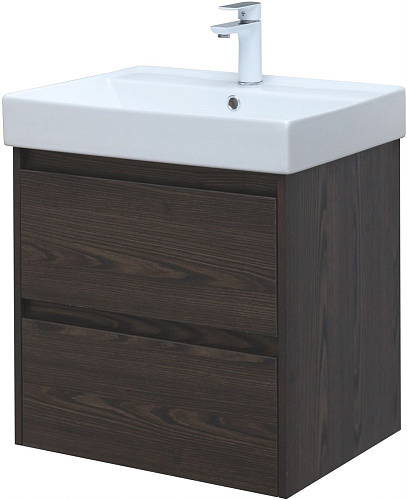 Тумба под раковину Aquanet Nova Lite 60 дуб черный (2 ящика) 00287894 Тумба под раковину Aquanet Nova Lite 60 дуб черный (2 ящика) 00287894