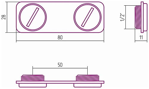 Монтажная пластина Сунержа EU50 G 1/2 00-1525-5012 Без покрытия Монтажная пластина Сунержа EU50 G 1/2 00-1525-5012 Без покрытия