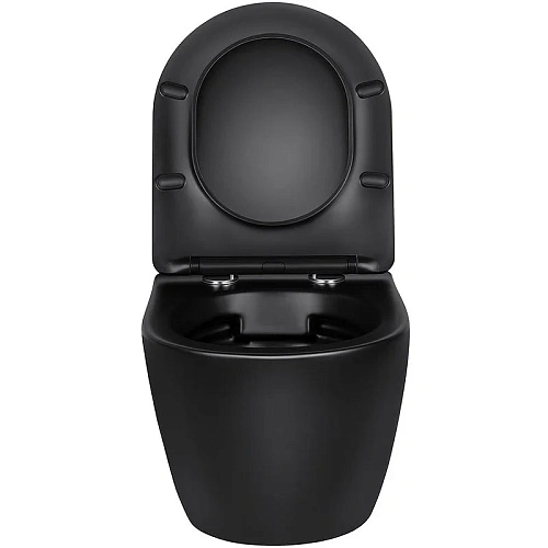 Унитаз подвесной Vincea Globo VT1-14SMB, матовый черный, ультратонкое сиденье soft-close Унитаз подвесной Vincea Globo VT1-14SMB, матовый черный, ультратонкое сиденье soft-close