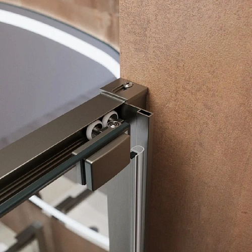 Душевой уголок CEZARES LUX-AH-FS-1-80/100-C-GM 80x100 см, профиль оружейная сталь, стекло прозрачное Душевой уголок CEZARES LUX-AH-FS-1-80/100-C-GM 80x100 см, профиль оружейная сталь, стекло прозрачное