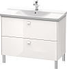 Картинка анонса товара «тумба под раковину duravit brioso br441202222 напольная 102 см белый глянцевый»