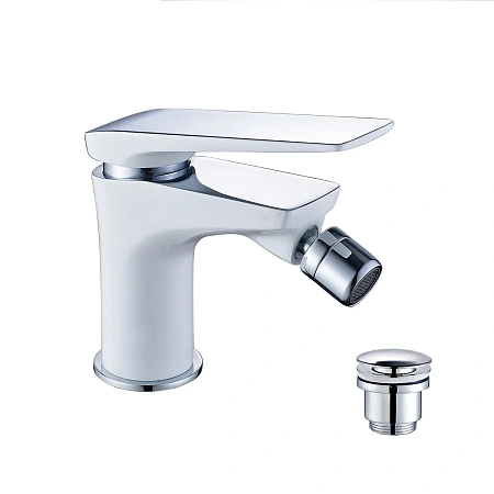 Смеситель для биде Lemark Allegro LM5908CW, хром/белый Смеситель для биде Lemark Allegro LM5908CW, хром/белый
