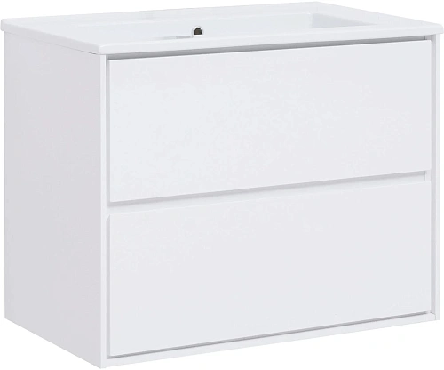 Тумба под раковину Aquanet Милан 85 белый глянец 00339967 подвесная Тумба под раковину Aquanet Милан 85 белый глянец 00339967 подвесная