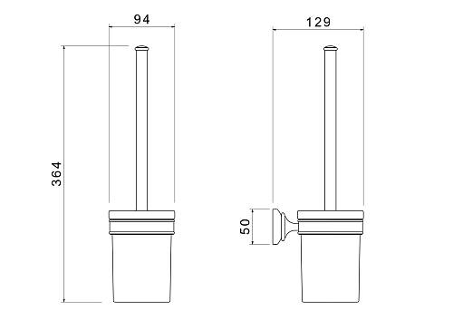 Ершик для унитаза Aquatek КЛАССИК AQ4510CR хром Ершик для унитаза Aquatek КЛАССИК AQ4510CR хром
