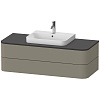 Картинка анонса товара «тумба под раковину duravit happy d.2 plus hp496209292 подвесная 130 см серый камень»