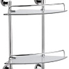 Полка Haiba HB1607-2 стеклянная 2-ярусная с круглыми ножками Полка Haiba HB1607-2 стеклянная 2-ярусная с круглыми ножками