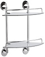 Полка Haiba HB1607-2 стеклянная 2-ярусная с круглыми ножками Полка Haiba HB1607-2 стеклянная 2-ярусная с круглыми ножками