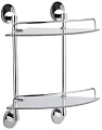 Полка Haiba HB1607-2 стеклянная 2-ярусная с круглыми ножками Полка Haiba HB1607-2 стеклянная 2-ярусная с круглыми ножками