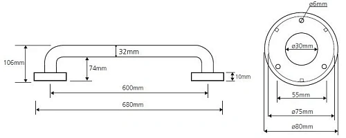 Поручень Bemeta HELP program 301100602 Поручень Bemeta HELP program 301100602