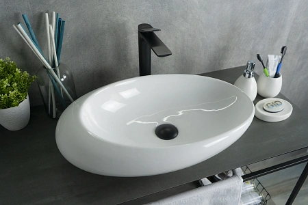 Раковина Gid N9050 51167 накладная белая 59x37x14