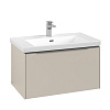 Картинка анонса товара «тумба под раковину villeroy &amp; boch subway 3.0 с подсветкой cashmere grey / cashmere grey c573l0vn»