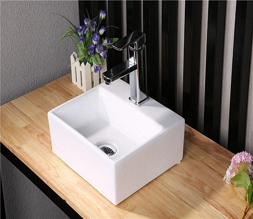 Раковина CeramaLux 9135 накладная/подвесная, белый Раковина CeramaLux 9135 накладная/подвесная, белый