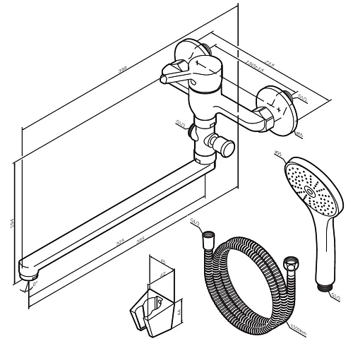 Смеситель для ванны AM.PM X-Joy S F85B90100 хром Смеситель для ванны AM.PM X-Joy S F85B90100 хром
