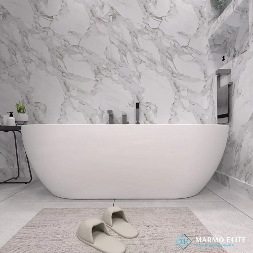 Ванна из искусственного камня Marmo-Elite Монца PBA-167-86-3 1670x860 щелевой перелив, матовая Ванна из искусственного камня Marmo-Elite Монца PBA-167-86-3 1670x860 щелевой перелив, матовая