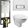 Картинка анонса товара «комплект унитаза с инсталляцией vitra normus 9773b003-7200 сиденье микролифт, клавиша смыва хром»