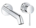 Смеситель для раковины GROHE Essence+ на 2 отверстия (вынос 183 мм), хром (19408001) внешняя часть Смеситель для раковины GROHE Essence+ на 2 отверстия (вынос 183 мм), хром (19408001) внешняя часть