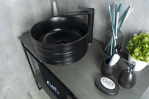 Раковина Gid Bm969 53334 накладная черная матовая 41x41x18 Раковина Gid Bm969 53334 накладная черная матовая 41x41x18