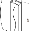 Зеркальный шкаф Aquanet LM 55 белый 00184859 Зеркальный шкаф Aquanet LM 55 белый 00184859