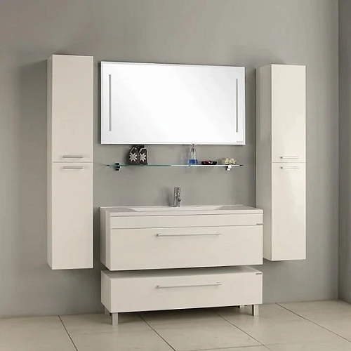 Тумба с раковиной Aquaton Мадрид 120 М 1A1703K0MA010 белая Тумба с раковиной Aquaton Мадрид 120 М 1A1703K0MA010 белая