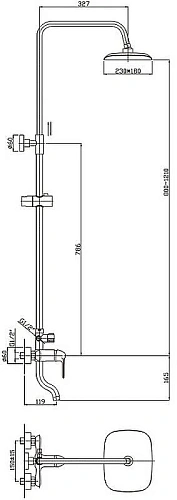 Душевая система Haiba HB2405 Душевая система Haiba HB2405