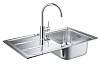 Картинка анонса товара «кухонная мойка grohe k400 из нержавеющей стали с корзинчатым вентилем, 31566sd0 и смеситель grohe co 31570sd0»