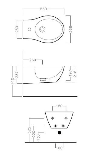 Биде подвесное HATRIA NIDO YXNI01 Биде подвесное HATRIA NIDO YXNI01