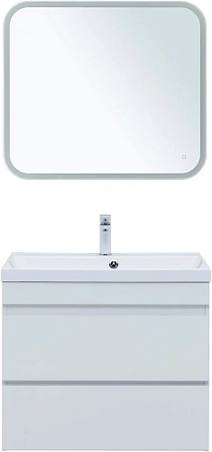 Тумба под раковину Aquanet Нота New 75 белый глянец 00335418 подвесная Тумба под раковину Aquanet Нота New 75 белый глянец 00335418 подвесная