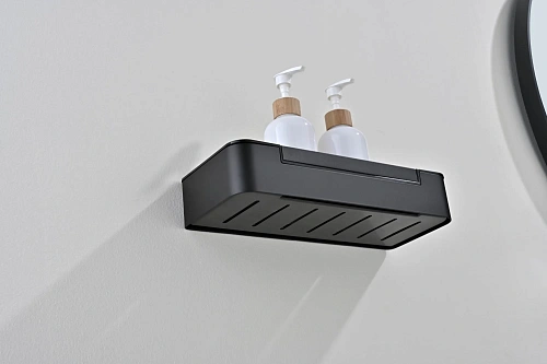 Полка Aquatek AQ4966MB черный матовый Полка Aquatek AQ4966MB черный матовый