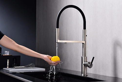 Смеситель для кухни Paulmark TORNADO брашированная сталь To213402-BS Смеситель для кухни Paulmark TORNADO брашированная сталь To213402-BS