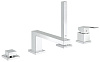 Картинка анонса товара «смеситель на борт ванны grohe eurocube с душевым гарнитуром, монтаж на борт ванны, хром (19897001)»