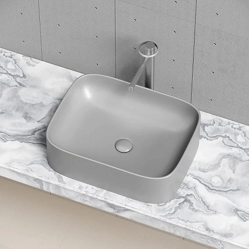 Раковина Ceramica Nova ELEMENT CN6052MH Антрацит матовый накладная Раковина Ceramica Nova ELEMENT CN6052MH Антрацит матовый накладная