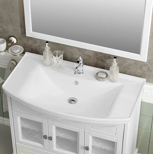 Тумба под раковину Opadiris Омега 85, белый матовый (под раковину Kirovit Стиль 85) 00-00007356 Тумба под раковину Opadiris Омега 85, белый матовый (под раковину Kirovit Стиль 85) 00-00007356